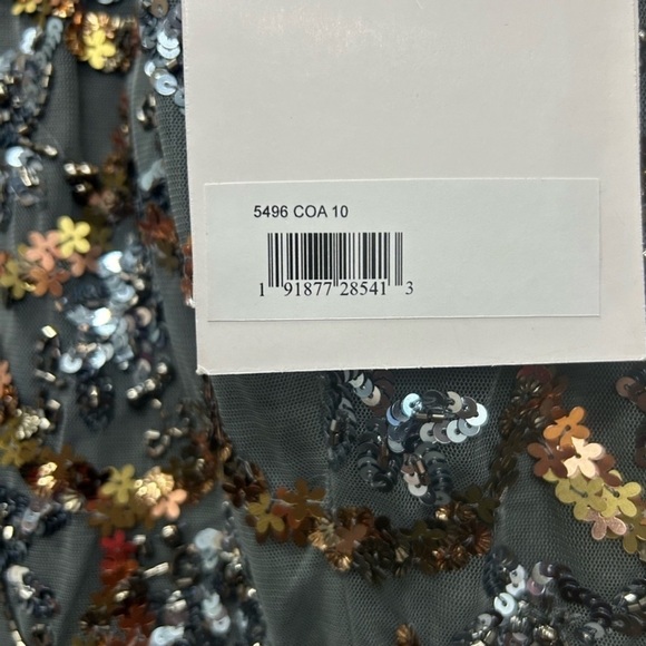 Mac Duggal 5496 NWT EMBELLISHED ILLUSION HIGH NECK LONG SLEEVE A LINE GOWN - Picture 7 of 9